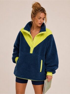 🎉LAST PIECE🎉Free People Fall‎ To Rise Quarter Zip / Margarita Combo